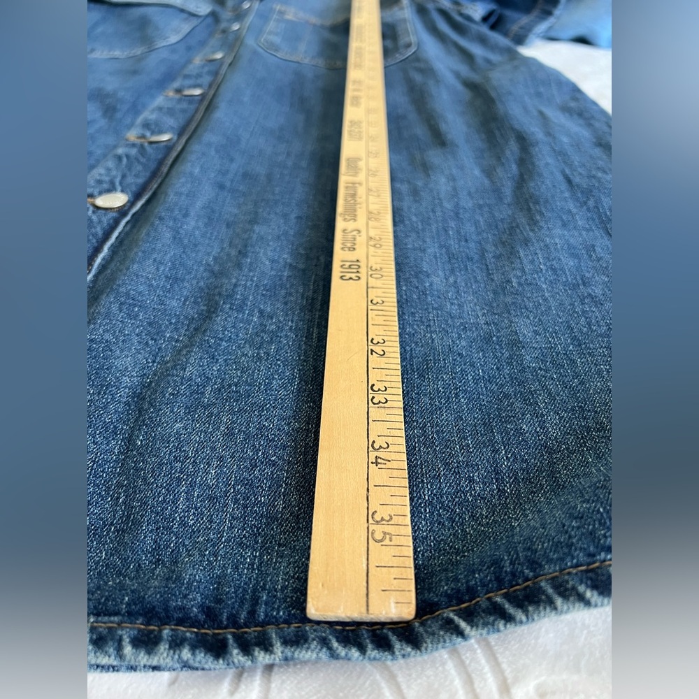 Universal Thread Denim Shirt Dress in Blue - Picture 9 of 9